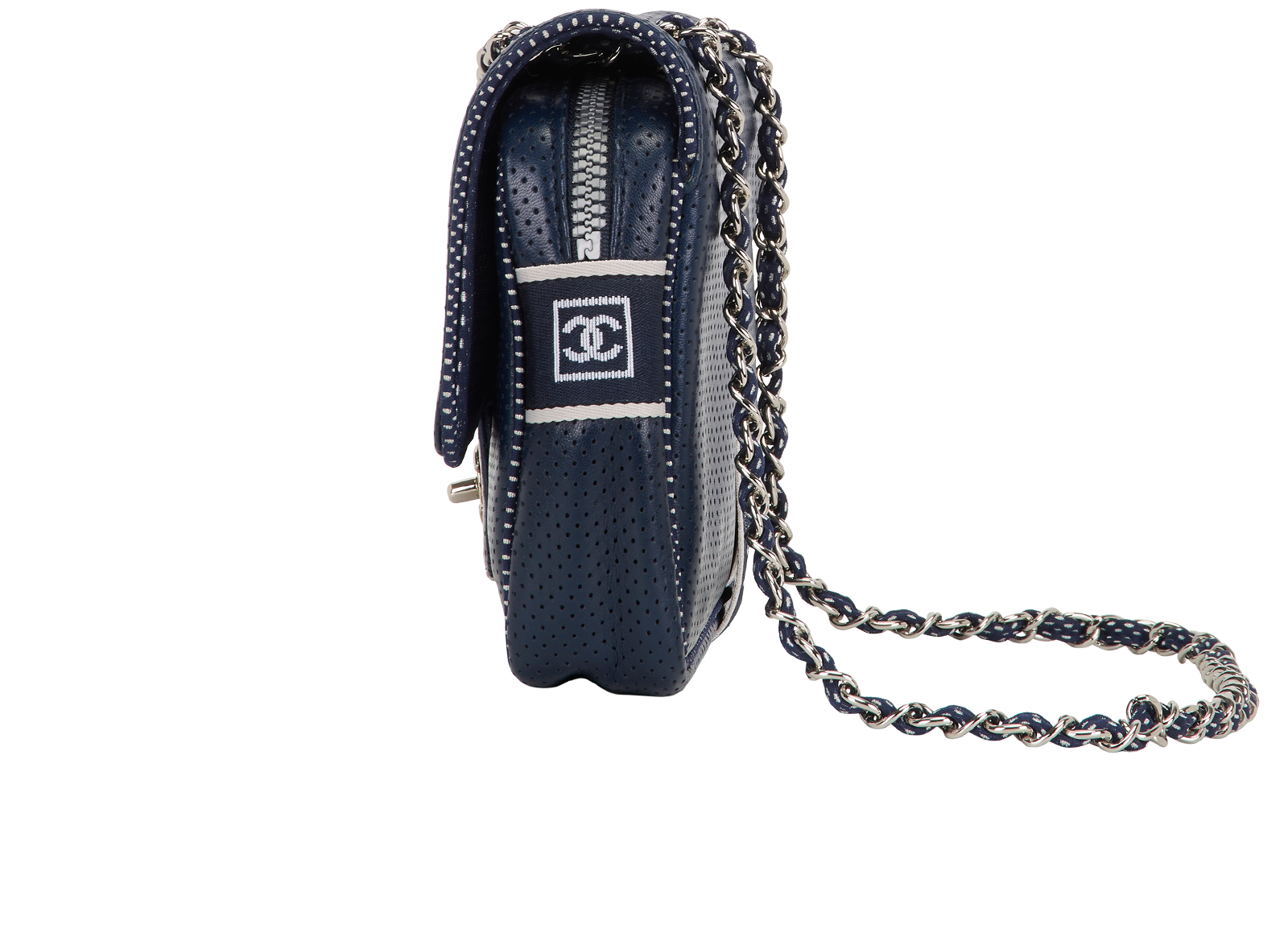 Sport Line Shoulder Bag, &pound;2,500, Handbags, Navy, Leather, Bottom view